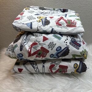 $35 🌙 Pottery Barn Kids Sheets Full Double Construction Fitted, Flat, Pillow